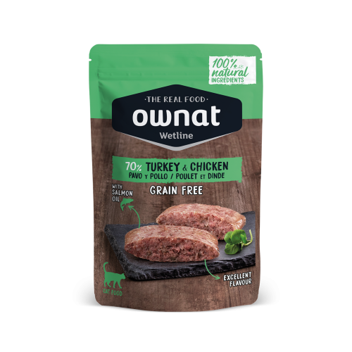 OWNAT Wetline 85g Grain Free ((Turkey & Chicken)) 無穀物主食濕包 放牧火雞+雞肉 85克 (57000) (EXP: 10月/2027)